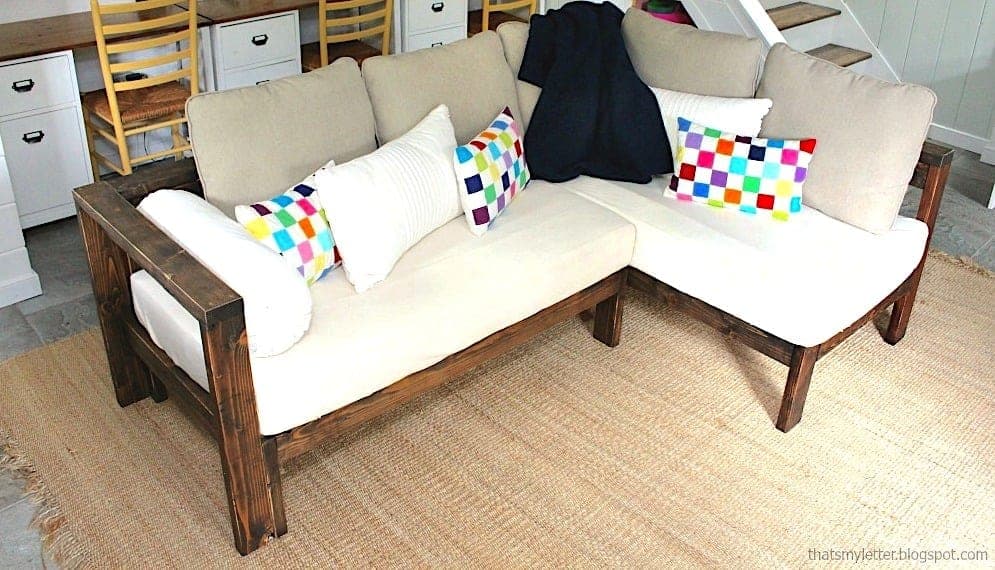 Kids' 2x4 sofa sized to a crib mattress cushion