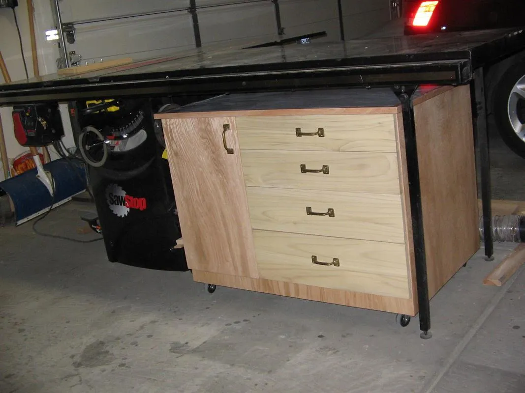 Workshop Table Saw Storage Cabinet