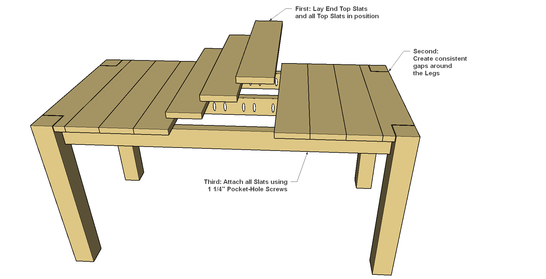 Cedar Patio Table — step photo 12