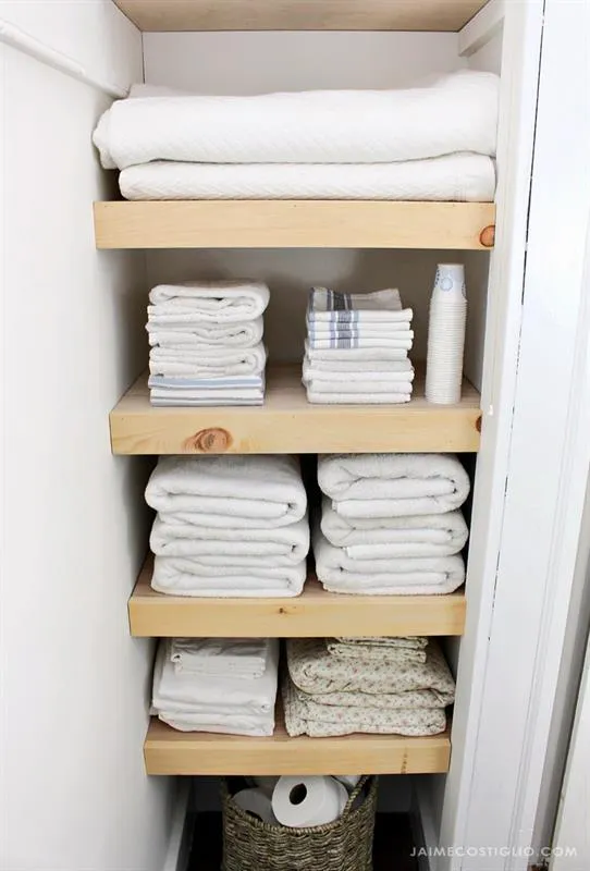 Plywood Shelves for Closet