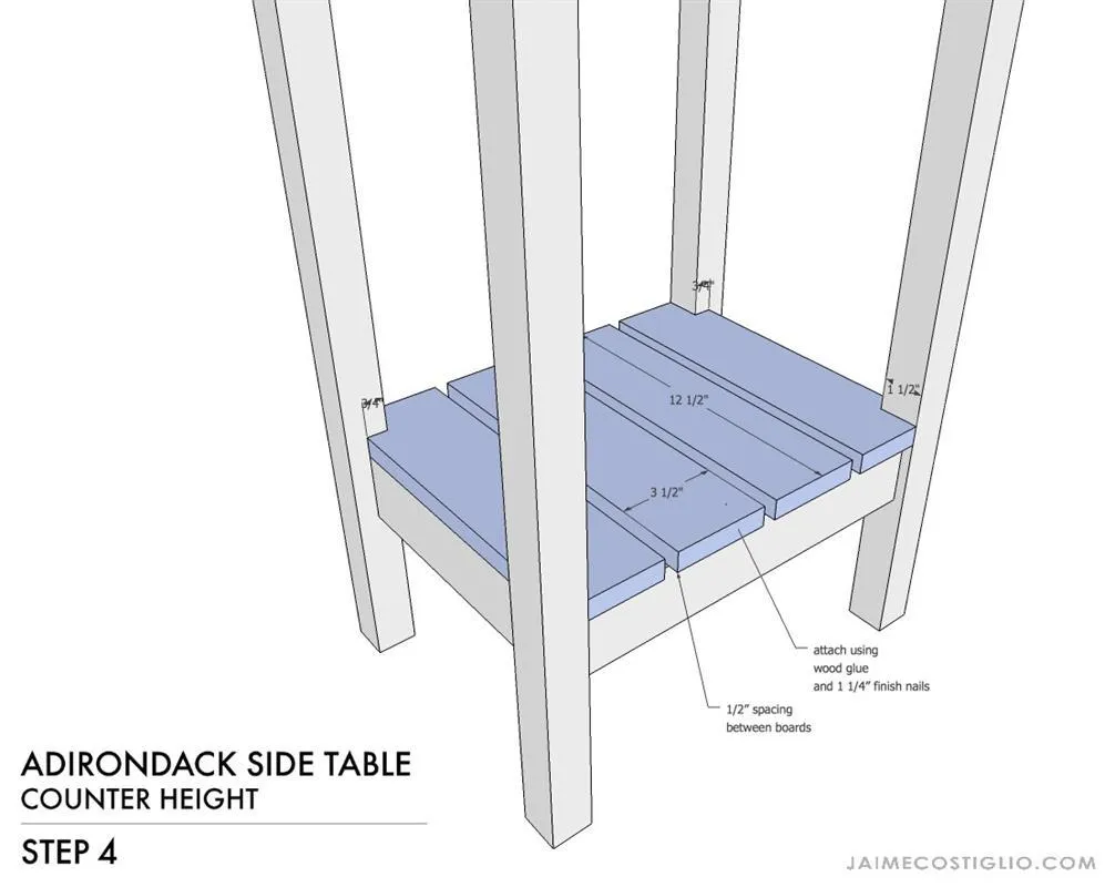 Adirondack Counter Height Side Table — step photo 9