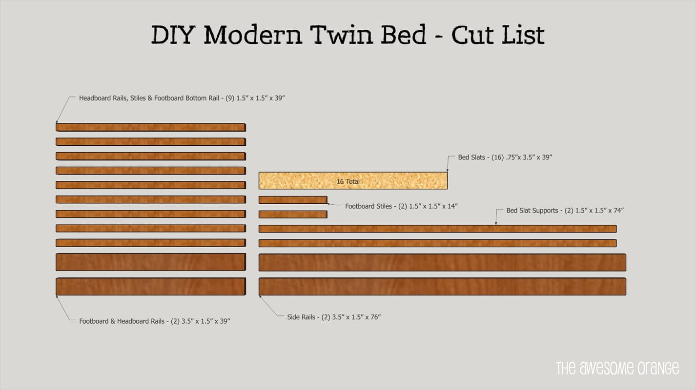 DIY Modern Twin Bed — step photo 5