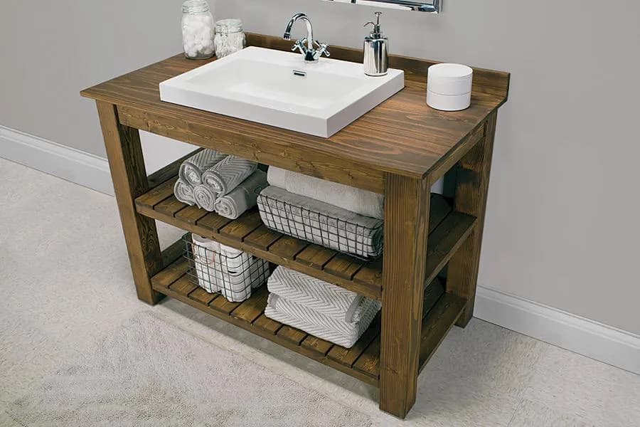 DIY Rustic Bathroom Vanity – How to Build a Rustic Bathroom Vanity