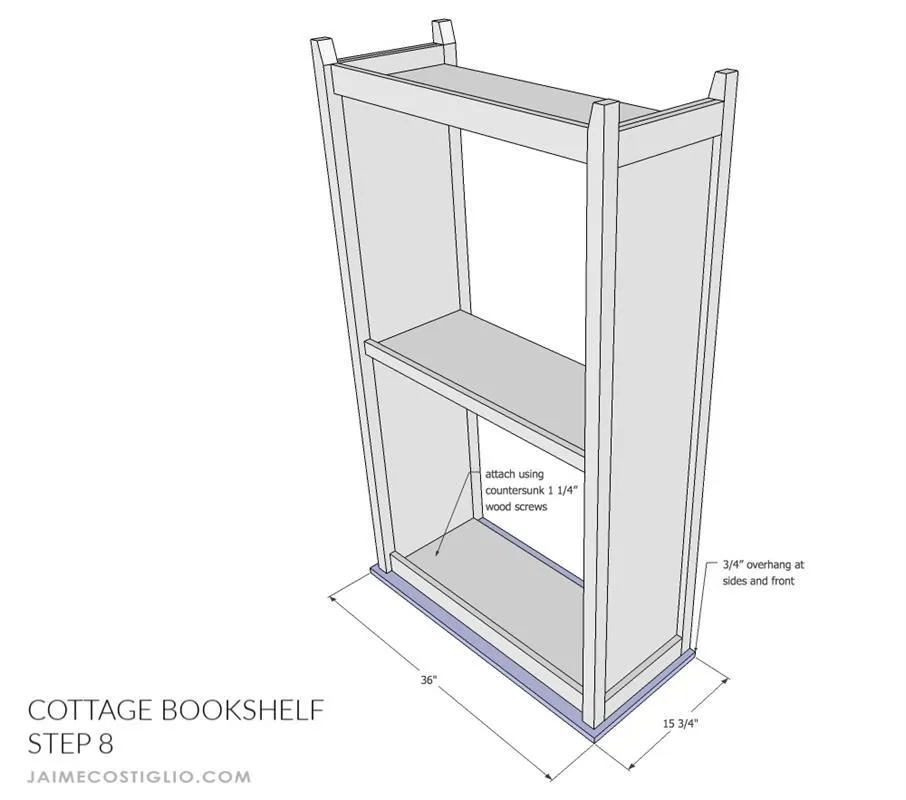 Cottage Style Bookshelf — step photo 13