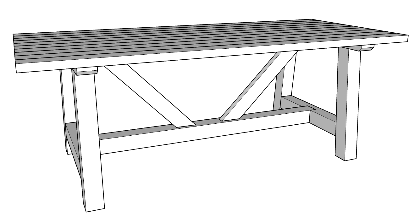 Modern Farmhouse Indoor/Outdoor Dining Table — step photo 14