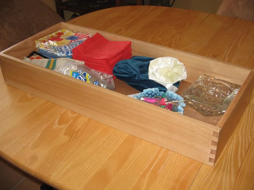 Contemporary Cherry Liquor Cabinet — step photo 21