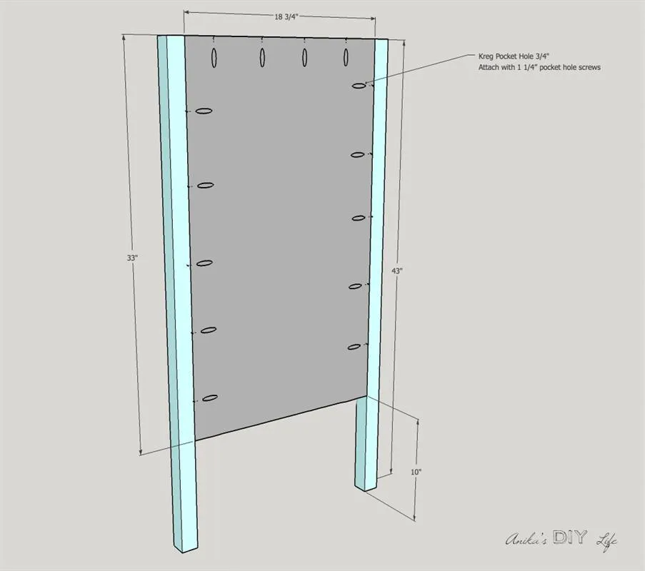 Barn Door Cabinet with Drawers — step photo 4