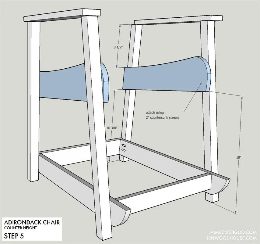 DIY Counter Height Adirondack Chair – Free Project Plan — step photo 10