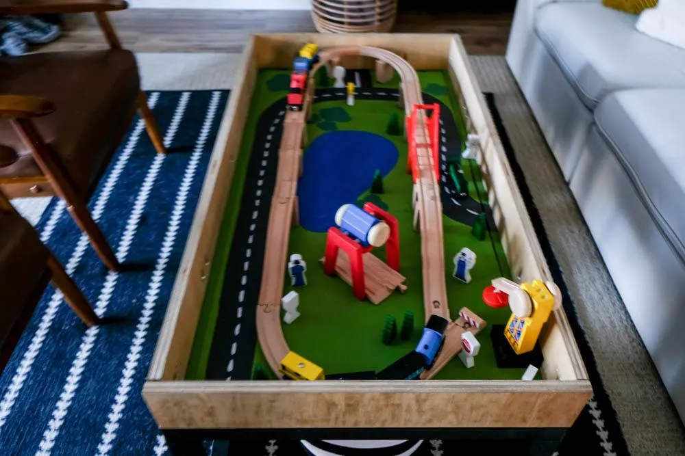 Coffee Table with Train Table/Storage — step photo 16