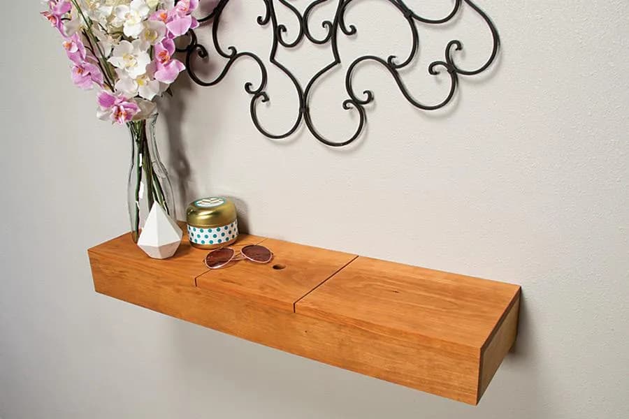 Floating Shelf with Hidden Storage