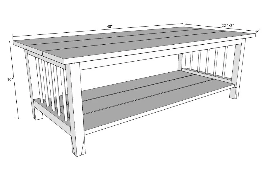 Farmhouse Coffee Table with Iron Accents — step photo 5