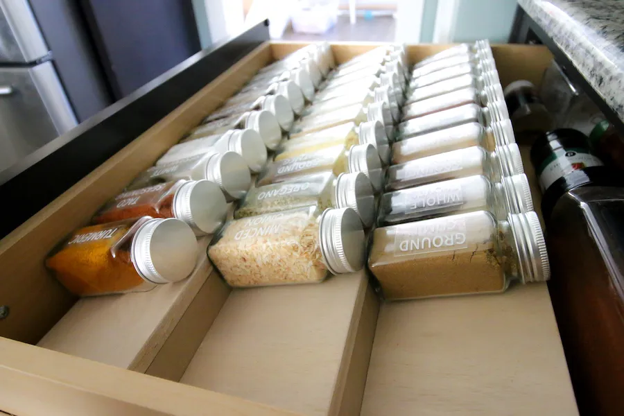 DIY Spice Drawer Organizer