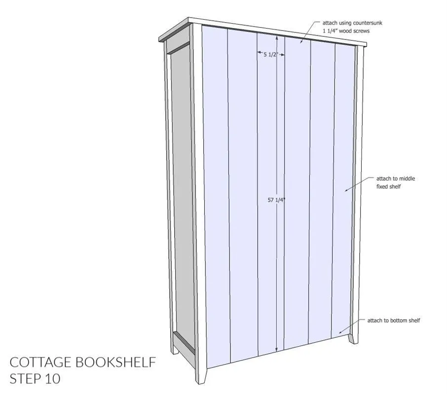 Cottage Style Bookshelf — step photo 15