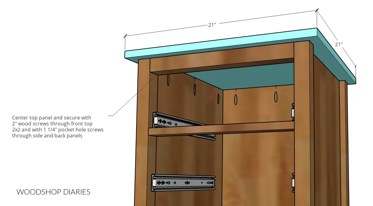 Simple End Table with Drawers — step photo 12