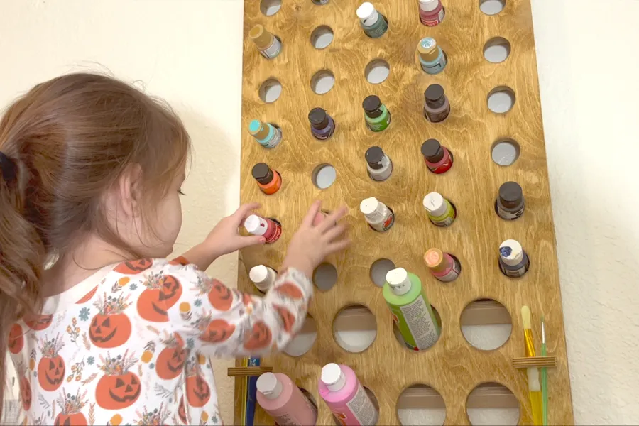 Craft Paint Wall Storage