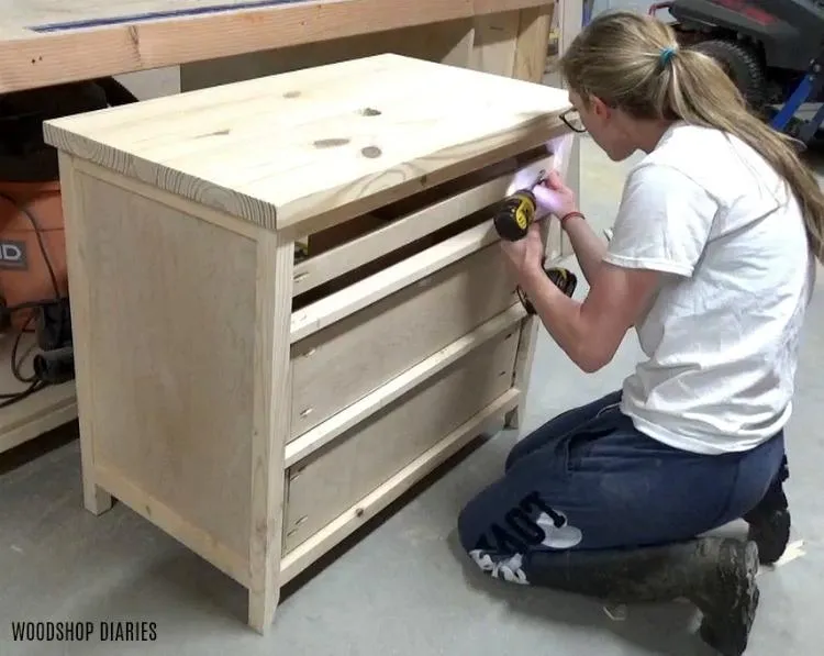 DIY Single Sink Vanity with Drawers — step photo 14