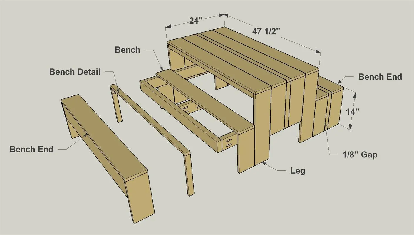 Cool Kids’ Picnic Table — step photo 19