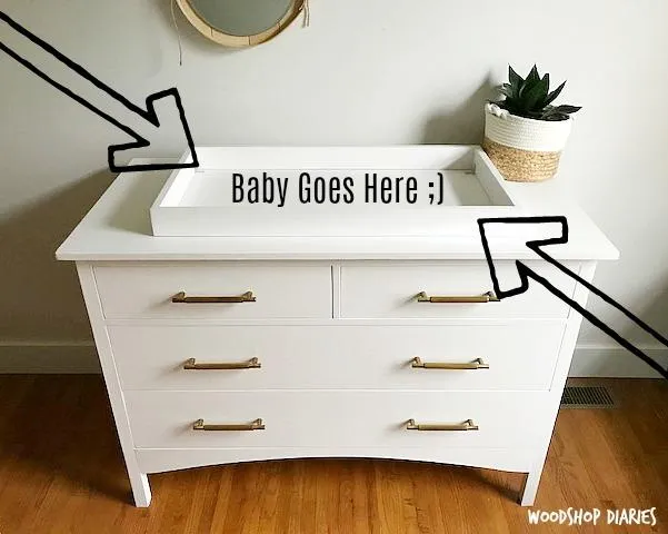 DIY Changing Table Dresser — step photo 19