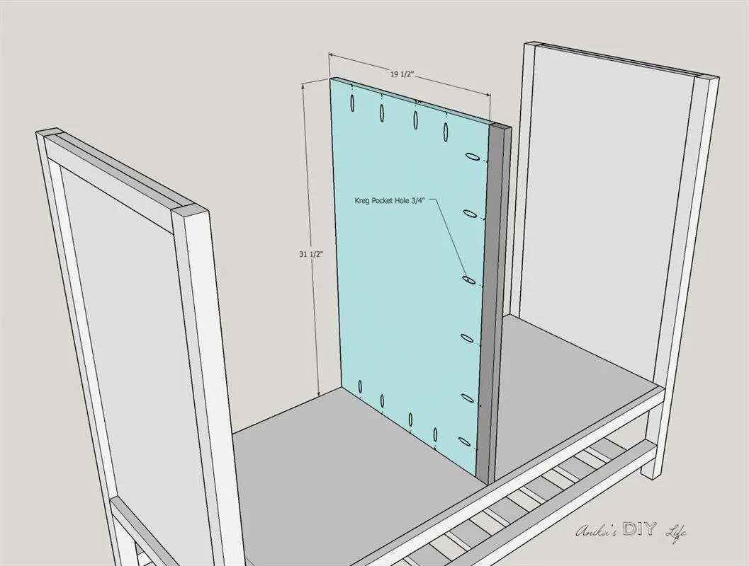 Barn Door Cabinet with Drawers — step photo 7