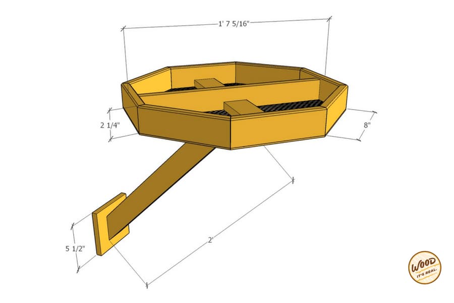 Sturdy Wood Bird Feeder