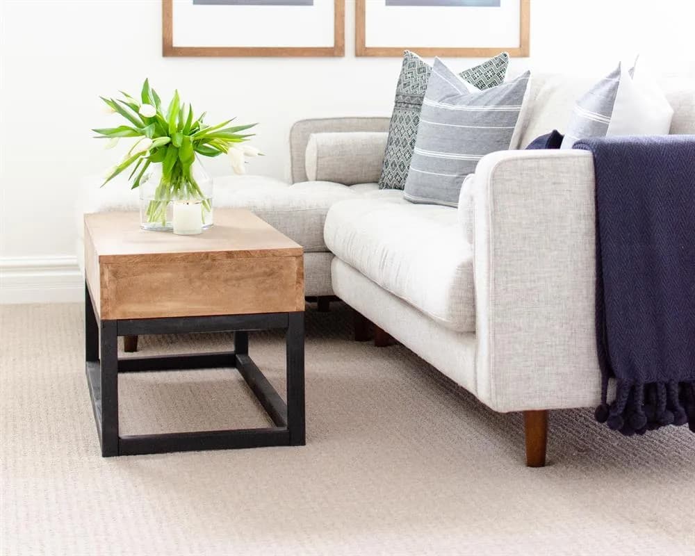 Faux Metal Base Coffee Table