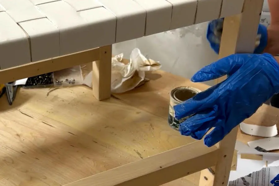 DIY Woven Bench — step photo 12