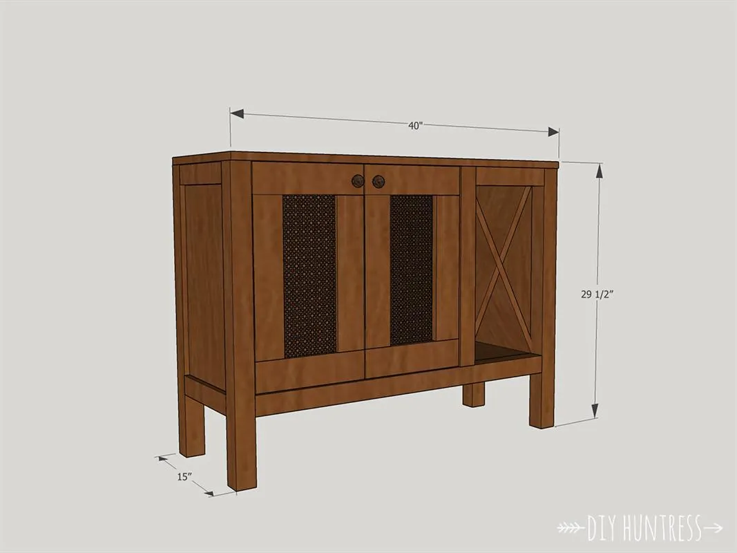 DIY Wooden Sideboard/Record Cabinet With Wine Rack — step photo 4