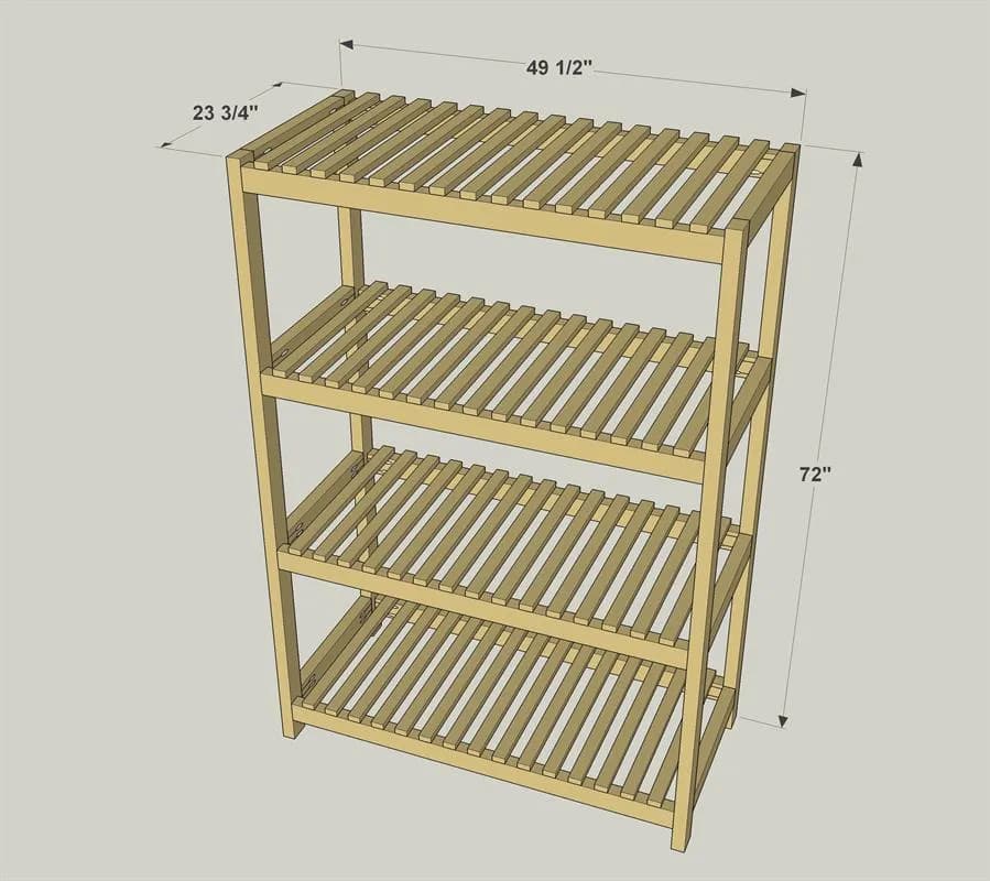 Slatted Storage Shelves