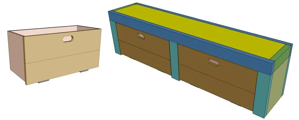 Bench with storage — step photo 12
