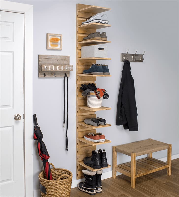 Wall-Mounted Shoe Rack – Metric
