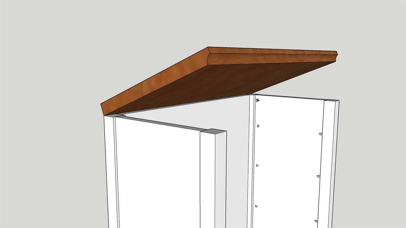 Contemporary Cherry Liquor Cabinet — step photo 13