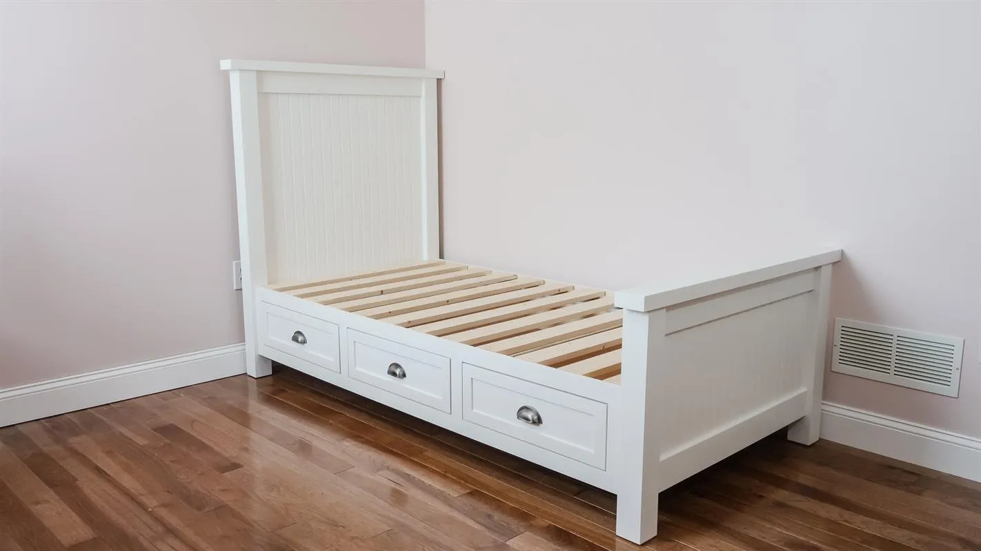 Farmhouse Platform Bed with Storage