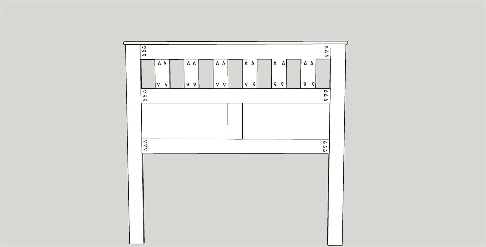 Craftsman Style Queen Sized Headboard — step photo 12