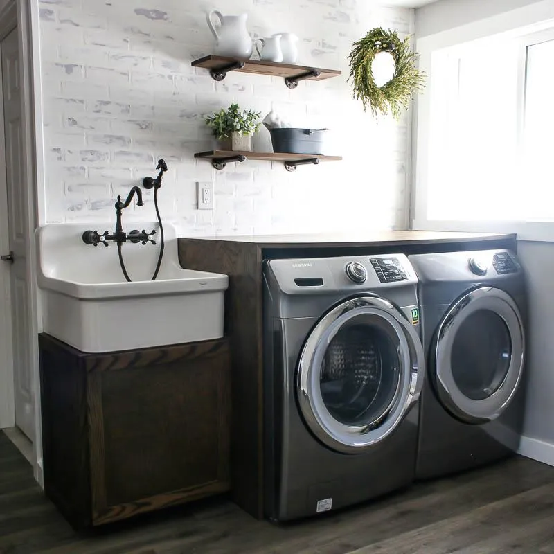 Laundry Sink Cabinet & Folding Counter