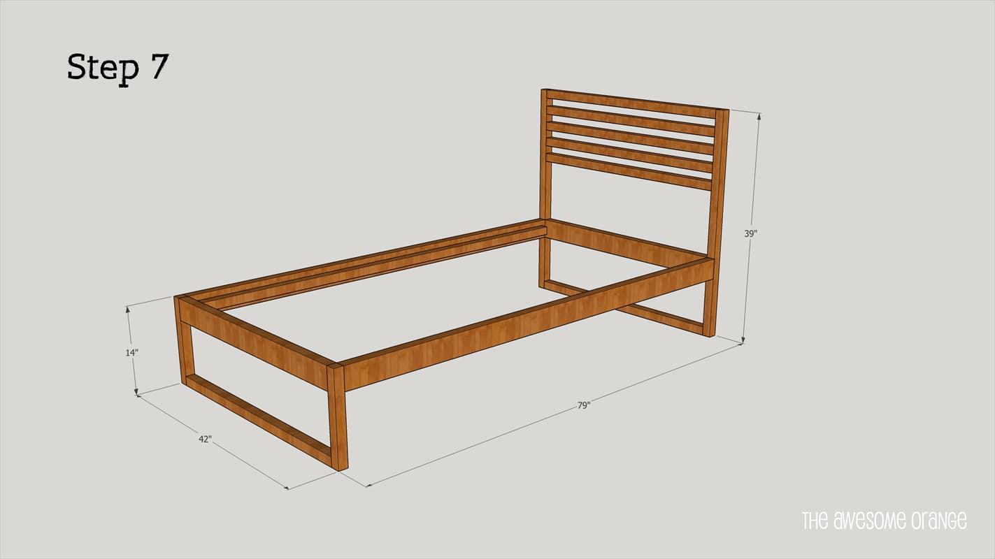 DIY Modern Twin Bed — step photo 11