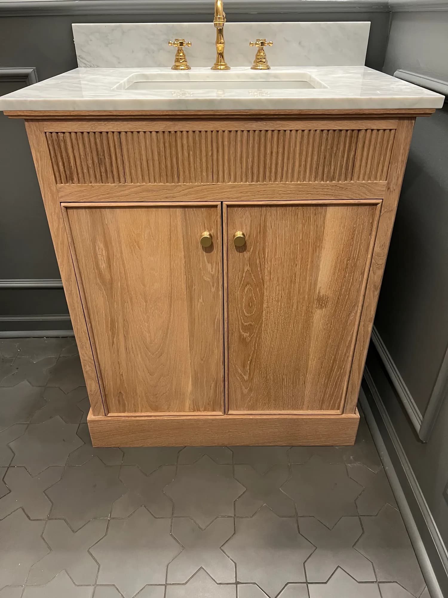 Fluted Bathroom Vanity