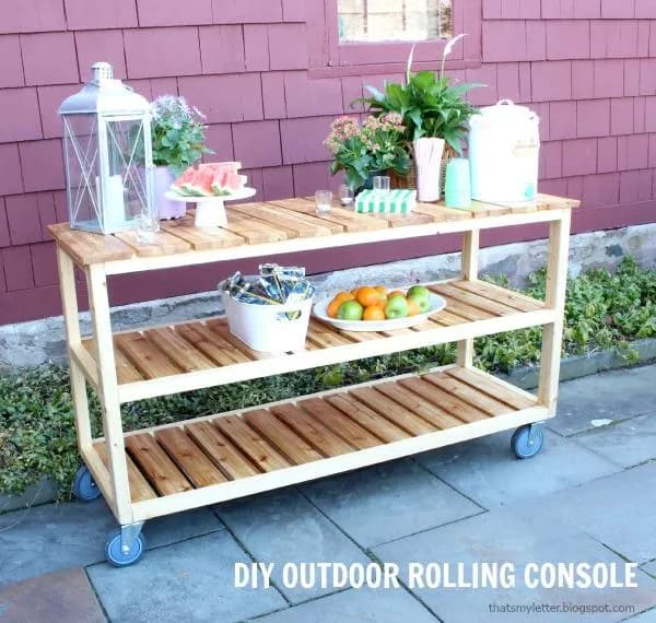 outdoor rolling console
