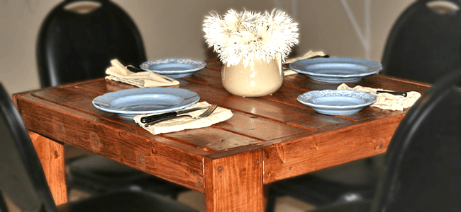 Small square modern farmhouse table