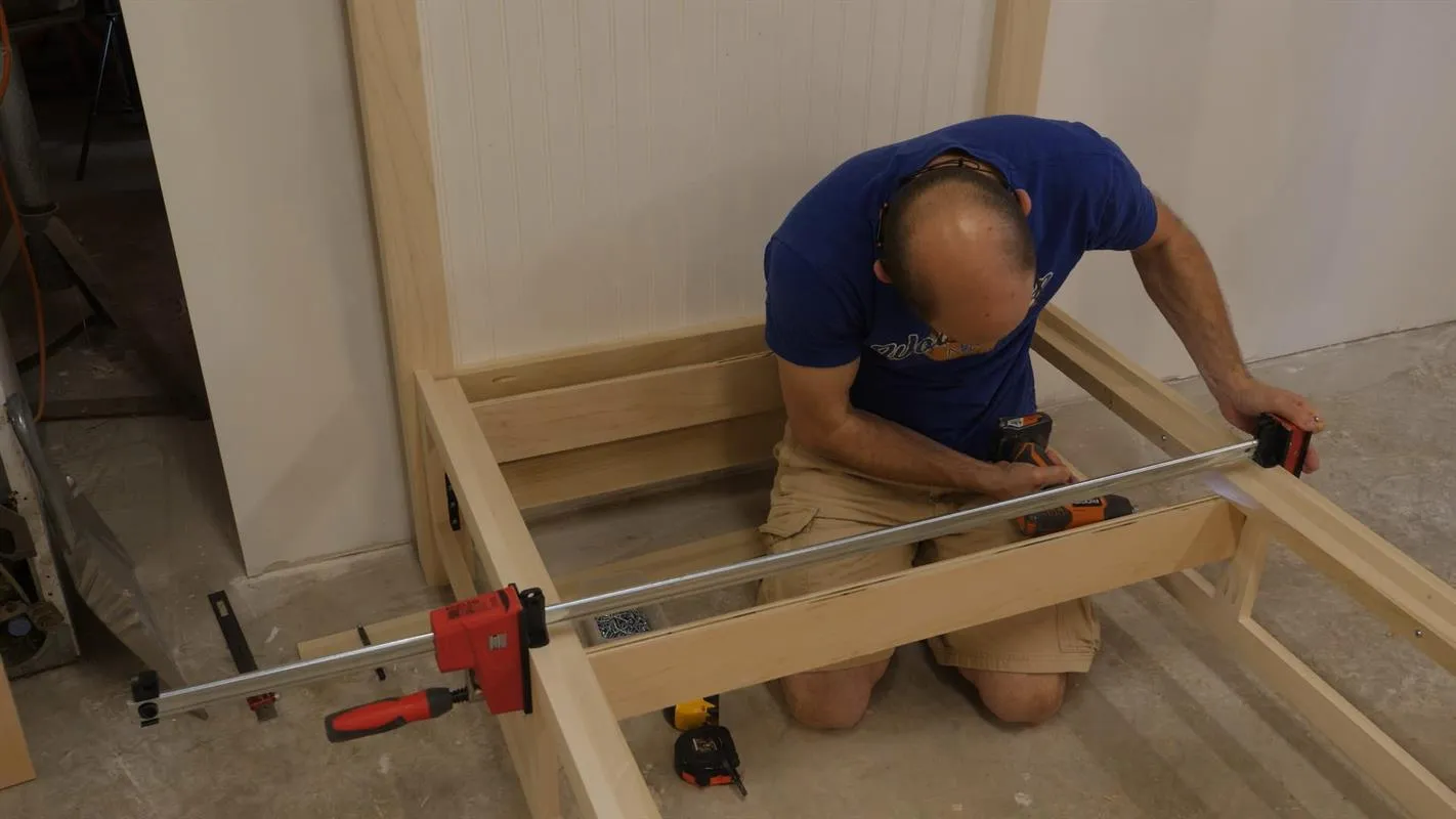 Farmhouse Platform Bed with Storage — step photo 14