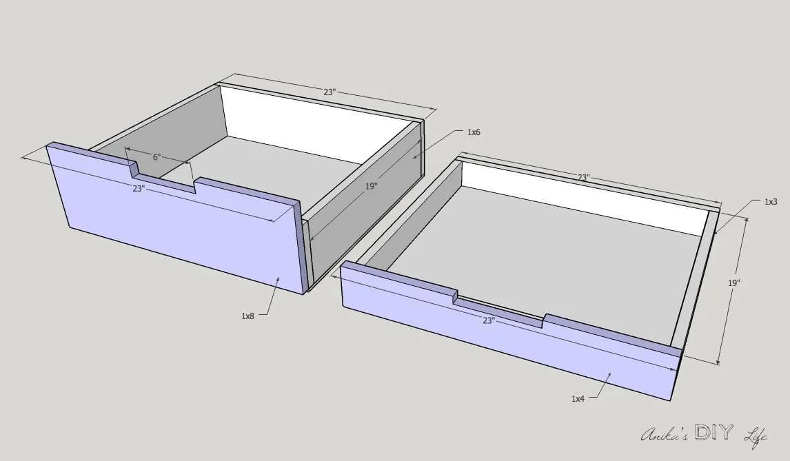 Barn Door Cabinet with Drawers — step photo 11
