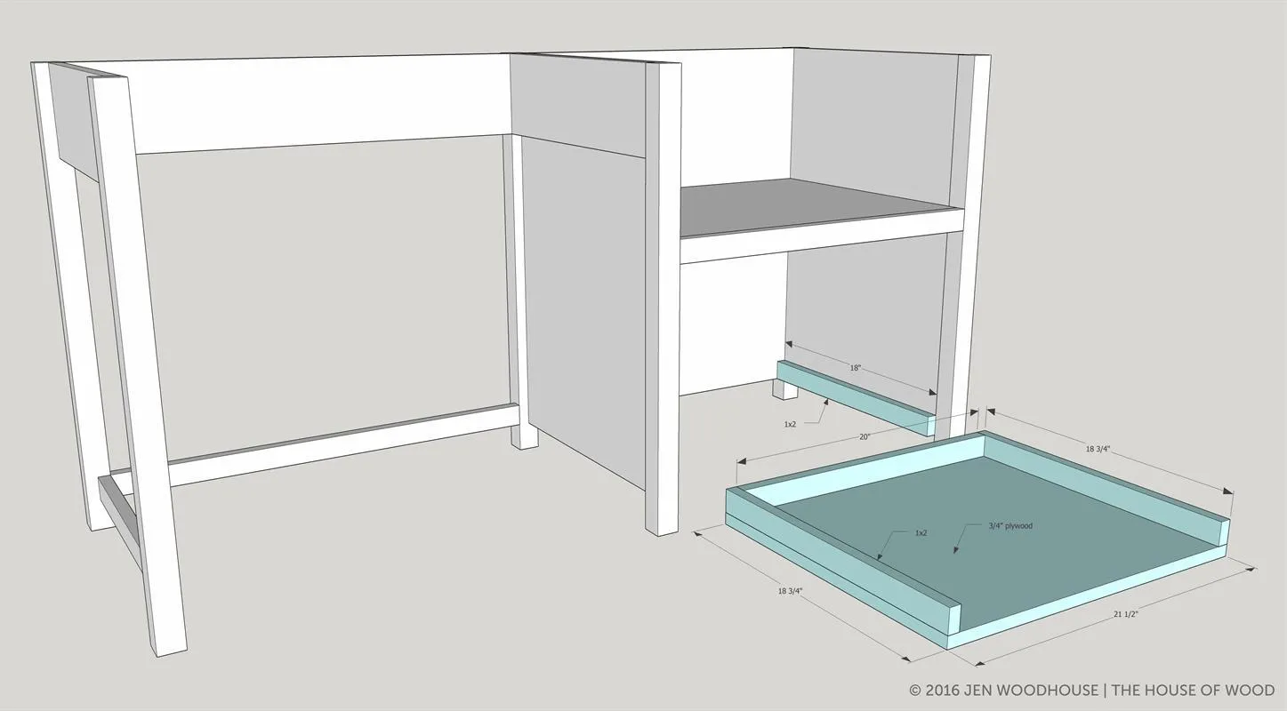 Desk with Hideaway Printer Storage — step photo 6