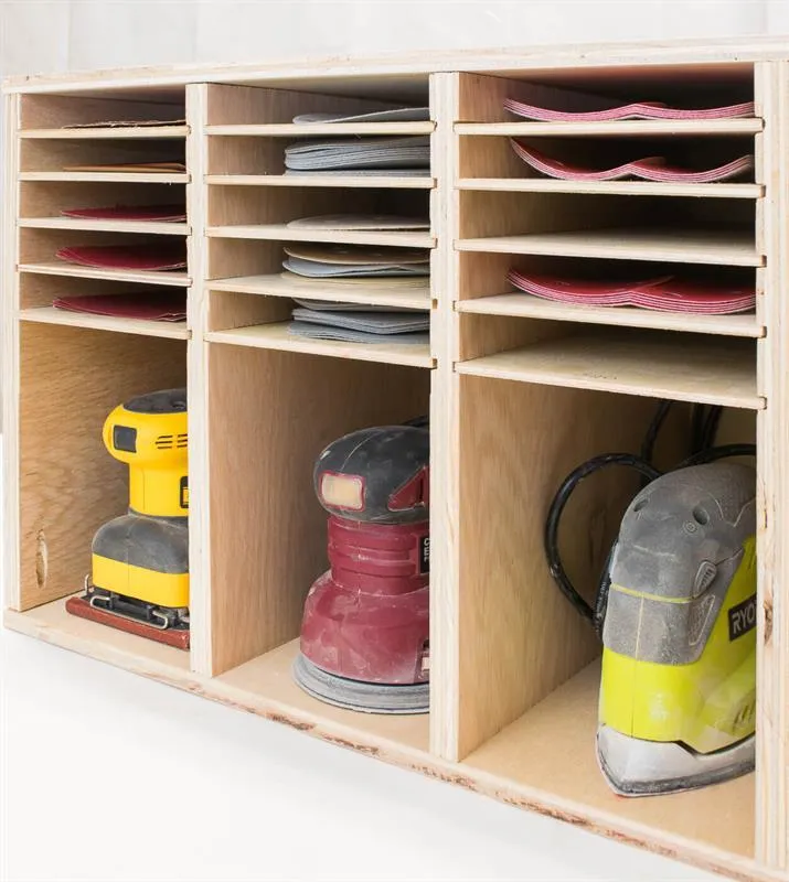 Sander and Sandpaper Storage