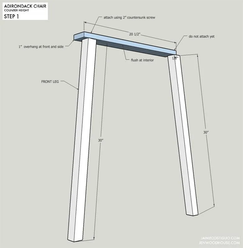 DIY Counter Height Adirondack Chair – Free Project Plan — step photo 6