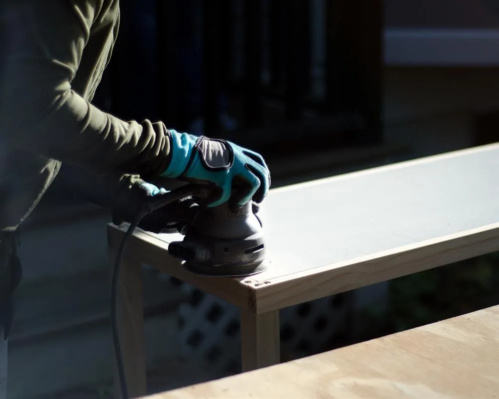 Grasscloth Console Table — step photo 9