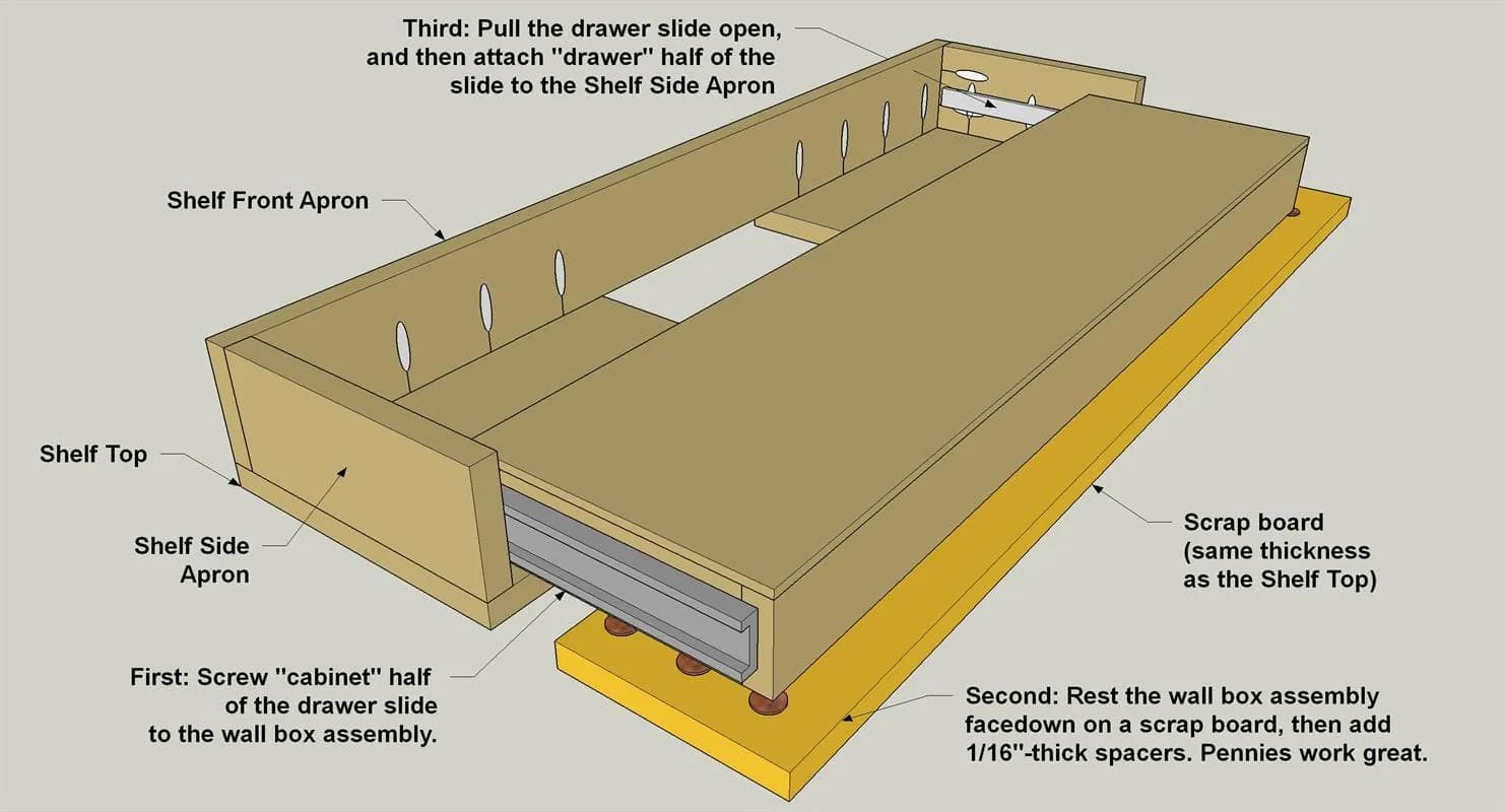 Floating Shelf with Hidden Storage — step photo 15