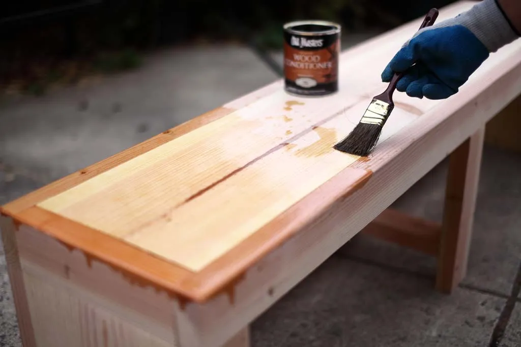 Bench with storage — step photo 13