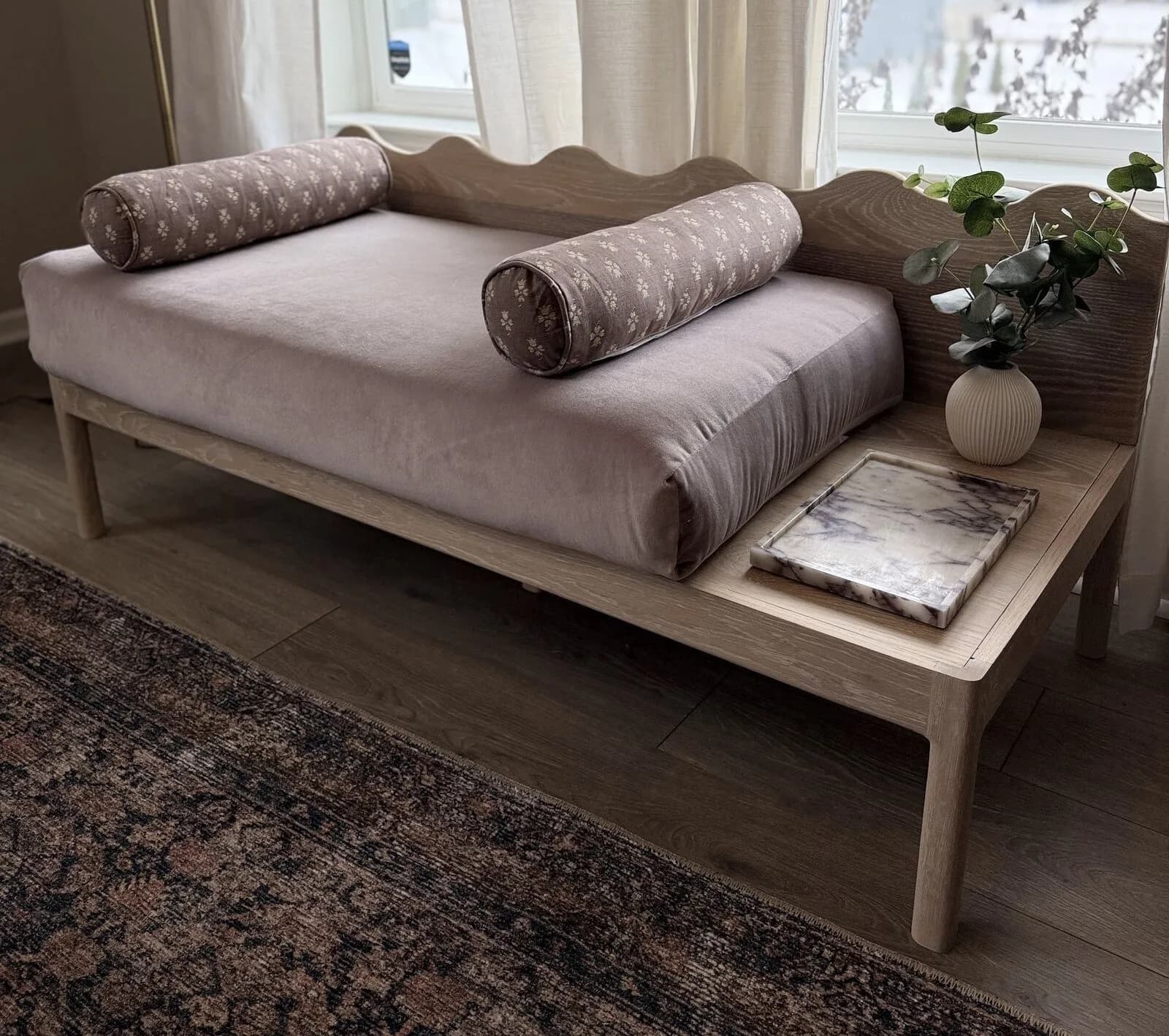 DIY Bench With Attached Side Table