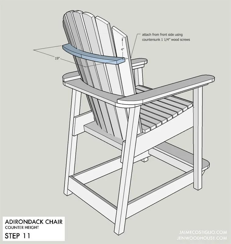 DIY Counter Height Adirondack Chair – Free Project Plan — step photo 17