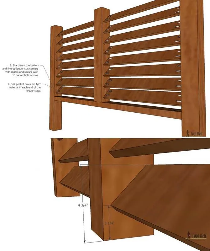 Louvered Screen for AC Units/Pool Equipment — step photo 8