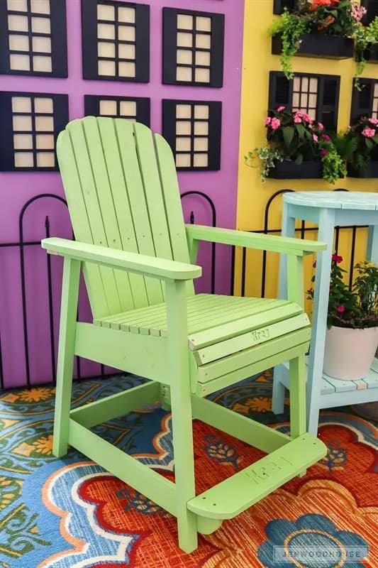 DIY Counter Height Adirondack Chair – Free Project Plan
